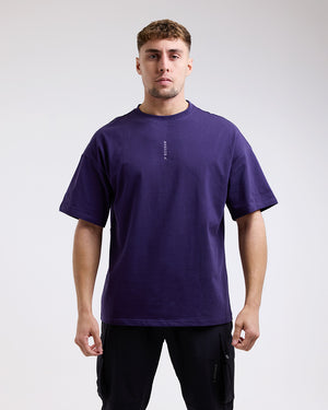 Lineal Oversized T-Shirt - Purple