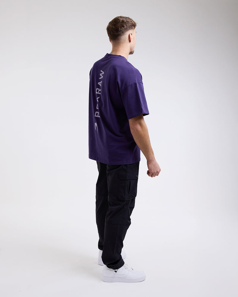 Lineal Oversized T-Shirt - Purple