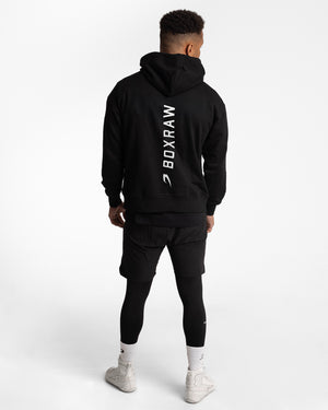 Lineal Oversized Hoodie - Black