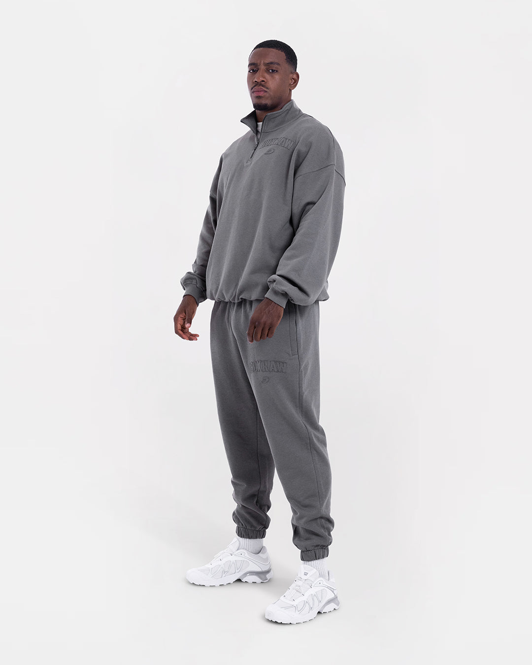 East Street 1/4 Zip - Distressed Grey