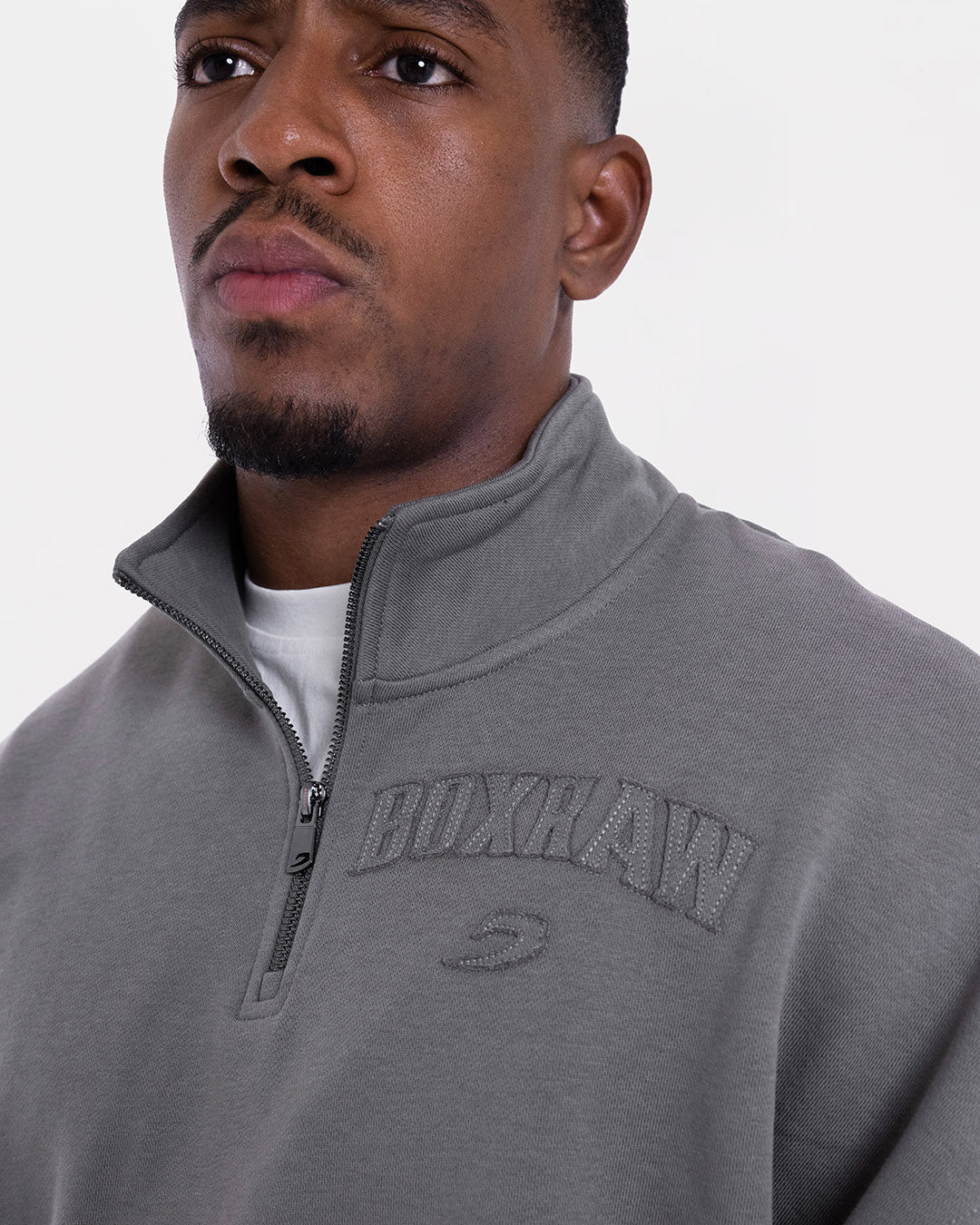 East Street 1/4 Zip - Distressed Grey