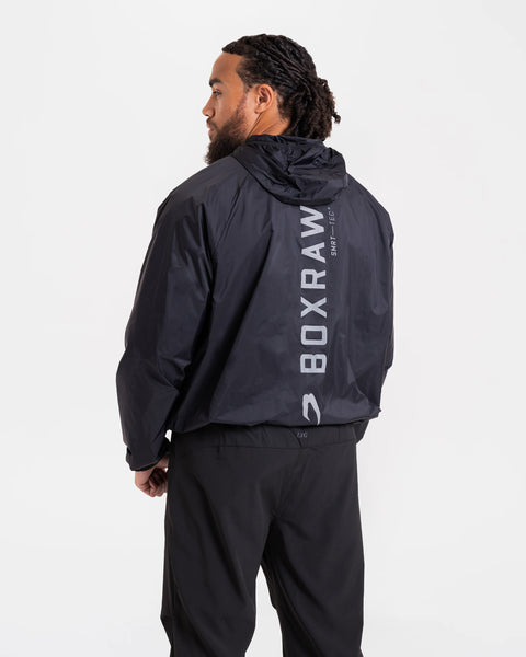 Genaro Zip Up Windbreaker - Black | BOXRAW