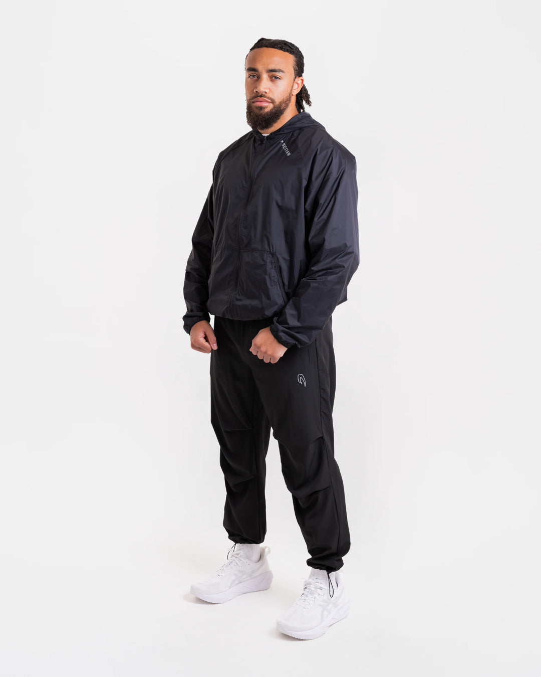 Genaro Zip Up Windbreaker - Black | BOXRAW