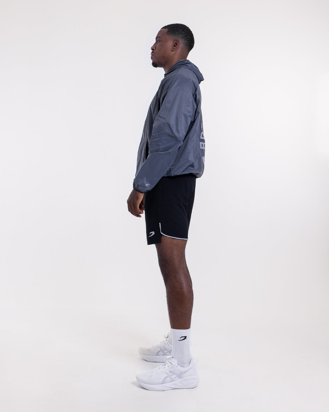 boxraw ジェナーロ・オーバーサイズ・ウィンドブレーカー・クルー Genaro Zip Up Windbreaker - Charcoal | BOXRAW
