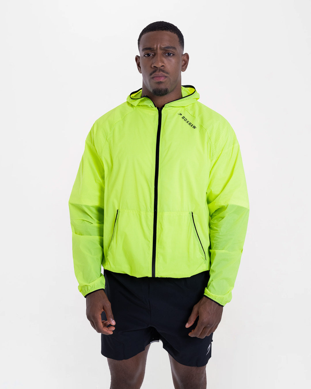 Genaro Zip Up Windbreaker - Neon Yellow | BOXRAW