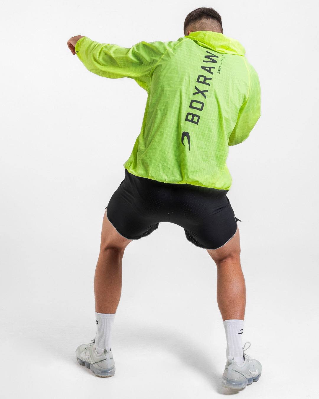 Genaro Oversized Windbreaker Hoodie - Neon Yellow | BOXRAW