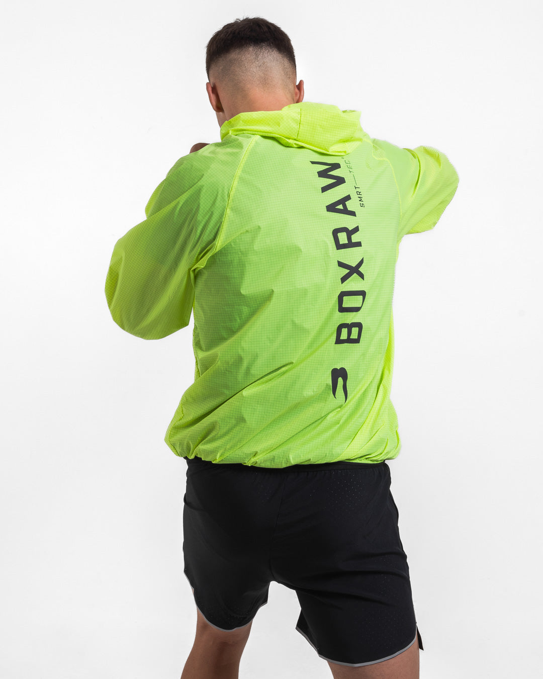 Genaro Oversized Windbreaker Hoodie - Neon Yellow | BOXRAW