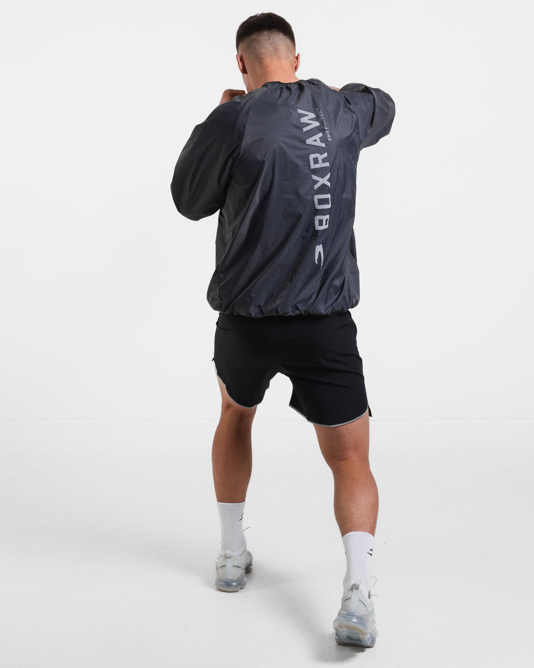 boxraw ジェナーロ・オーバーサイズ・ウィンドブレーカー・クルー　Mサイズ Genaro Oversized Windbreaker Crew - Charcoal | BOXRAW