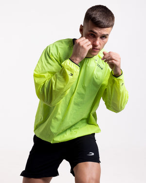 Genaro Oversized Windbreaker Crew - Neon Yellow