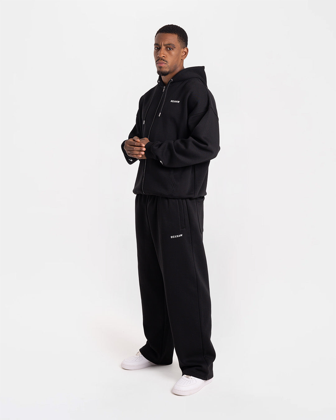 Johnson Zip Up Hoodie - Black