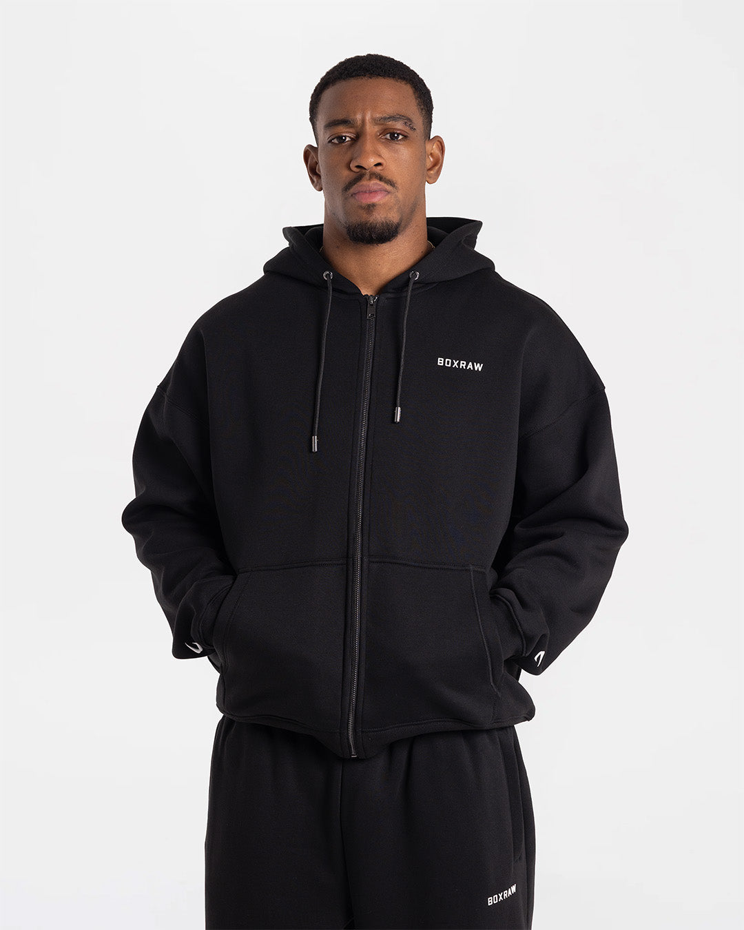 Johnson Zip Up Hoodie - Black
