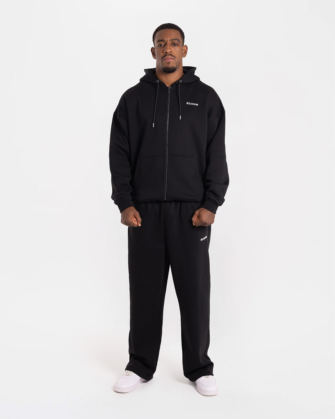 Johnson Zip Up Hoodie - Black