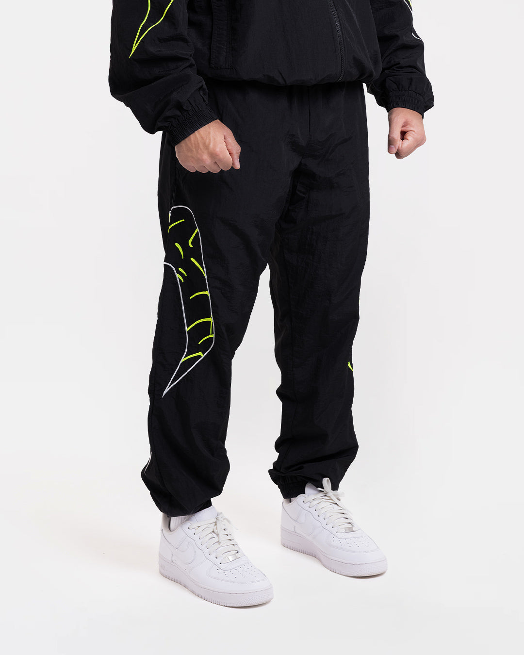 Nakatani x BOXRAW Track Bottoms - Black/Yellow