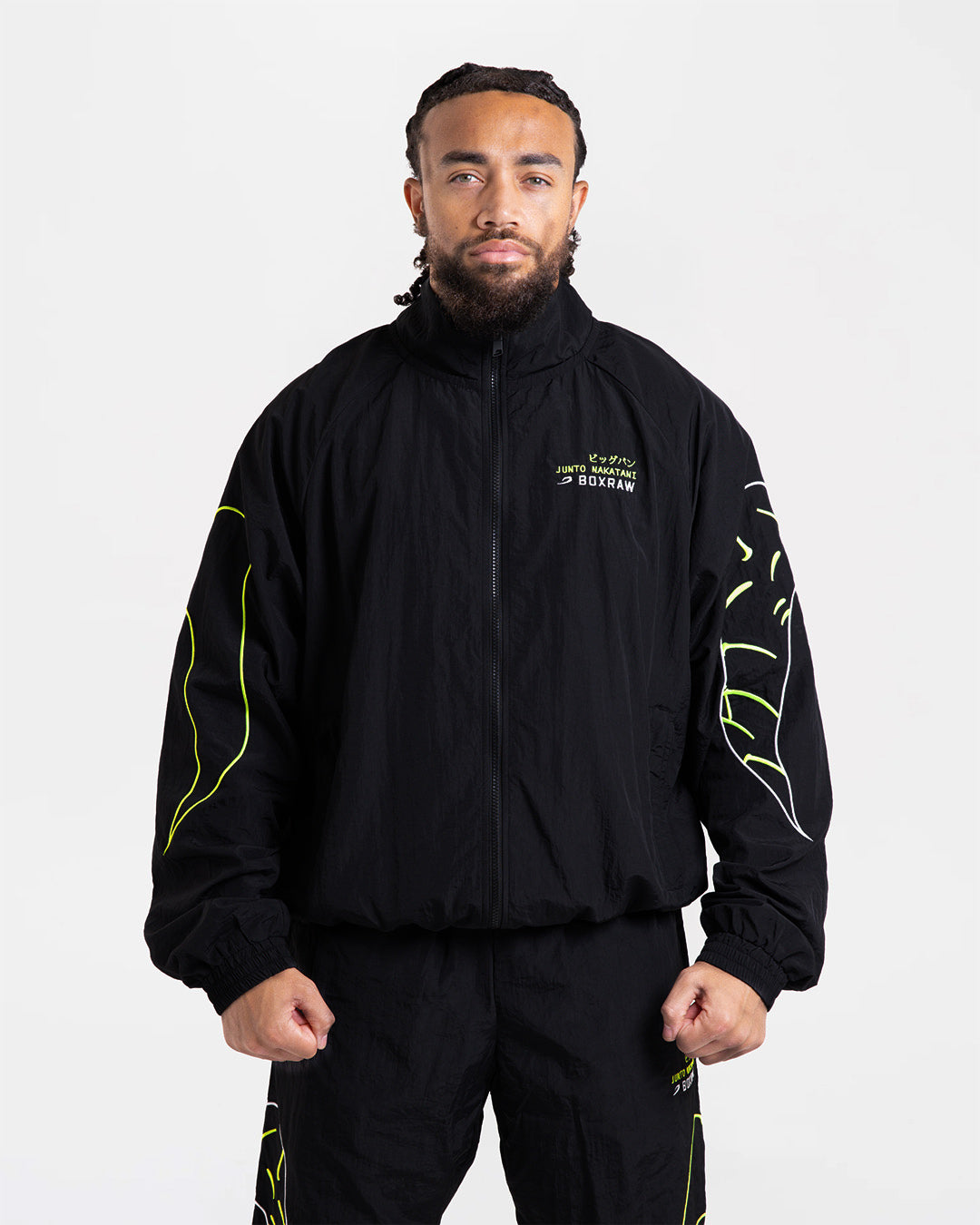 Boxraw ナイロンジャケット　サイズM Nakatani x BOXRAW Track Jacket - Black/Yellow | BOXRAW
