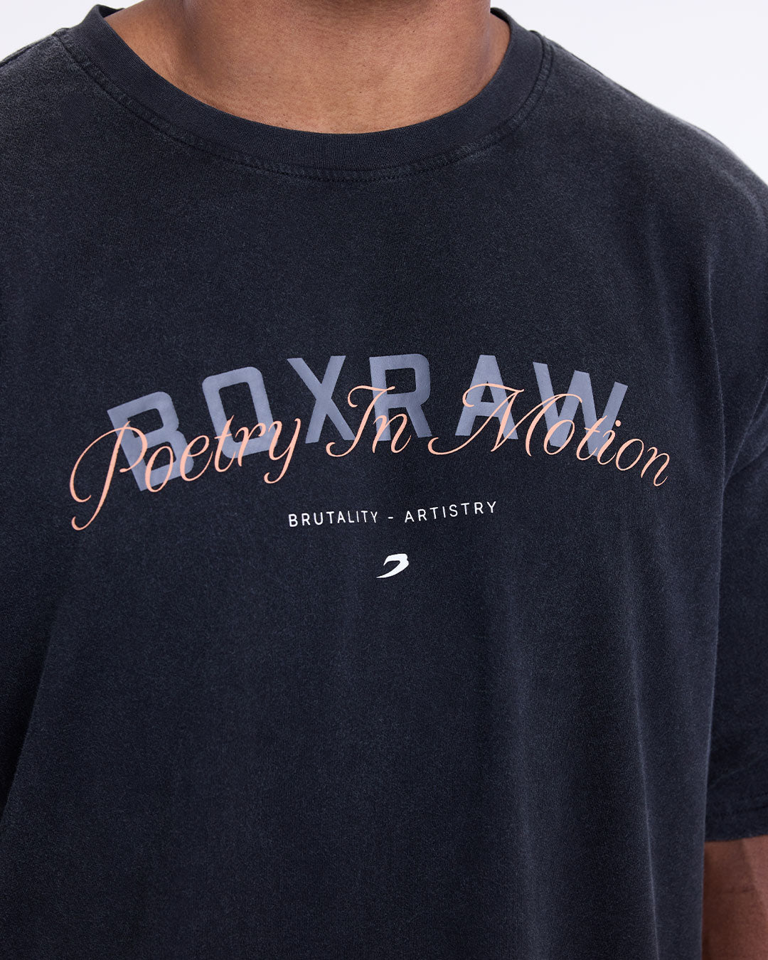 Poetry In Motion Oversized T-Shirt - Washed Black
