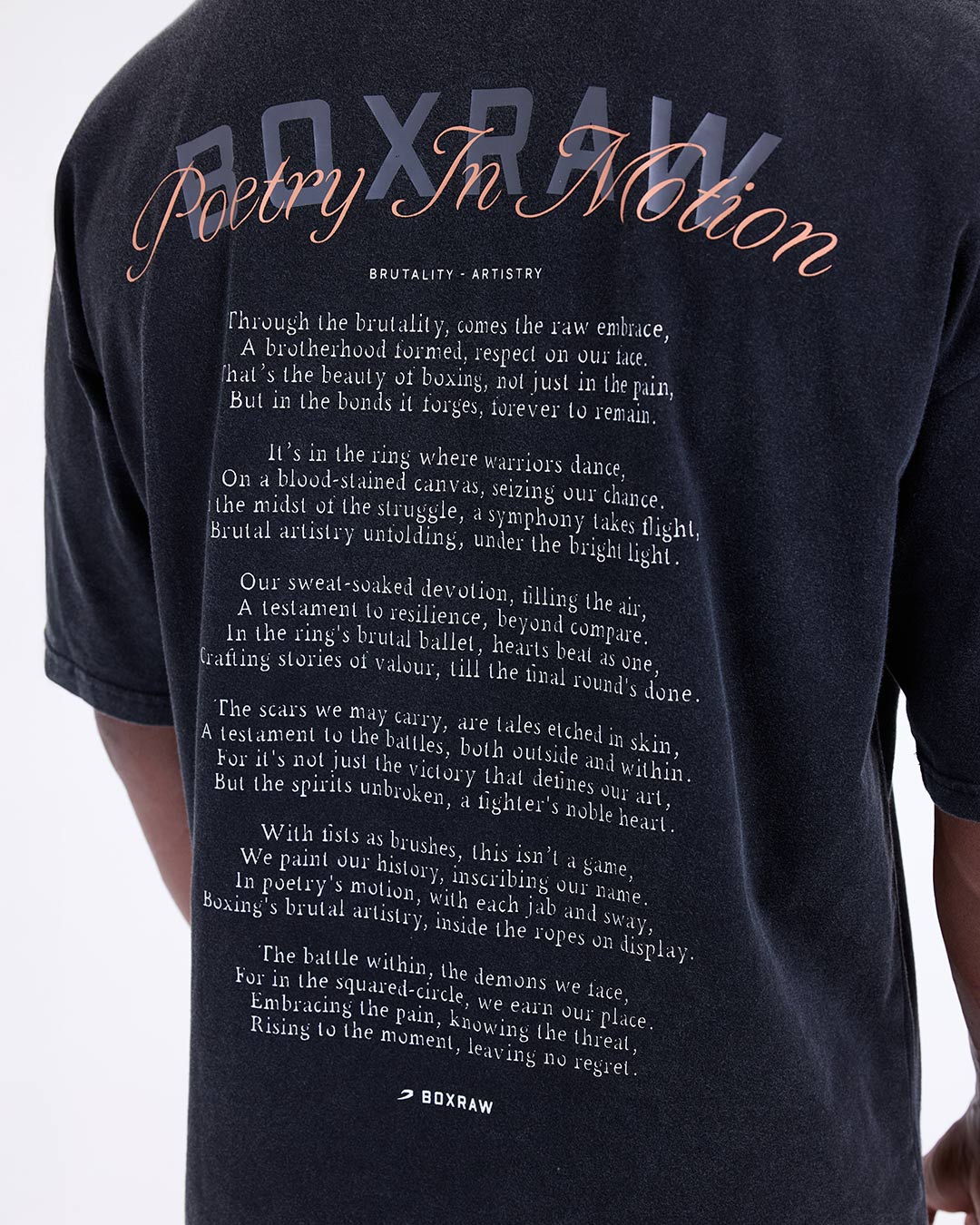 Poetry In Motion Oversized T-Shirt - Washed Black