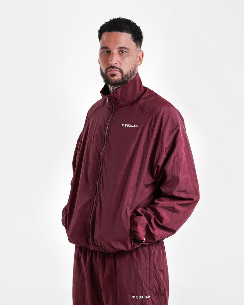 Saxton Track Jacket - Burgundy