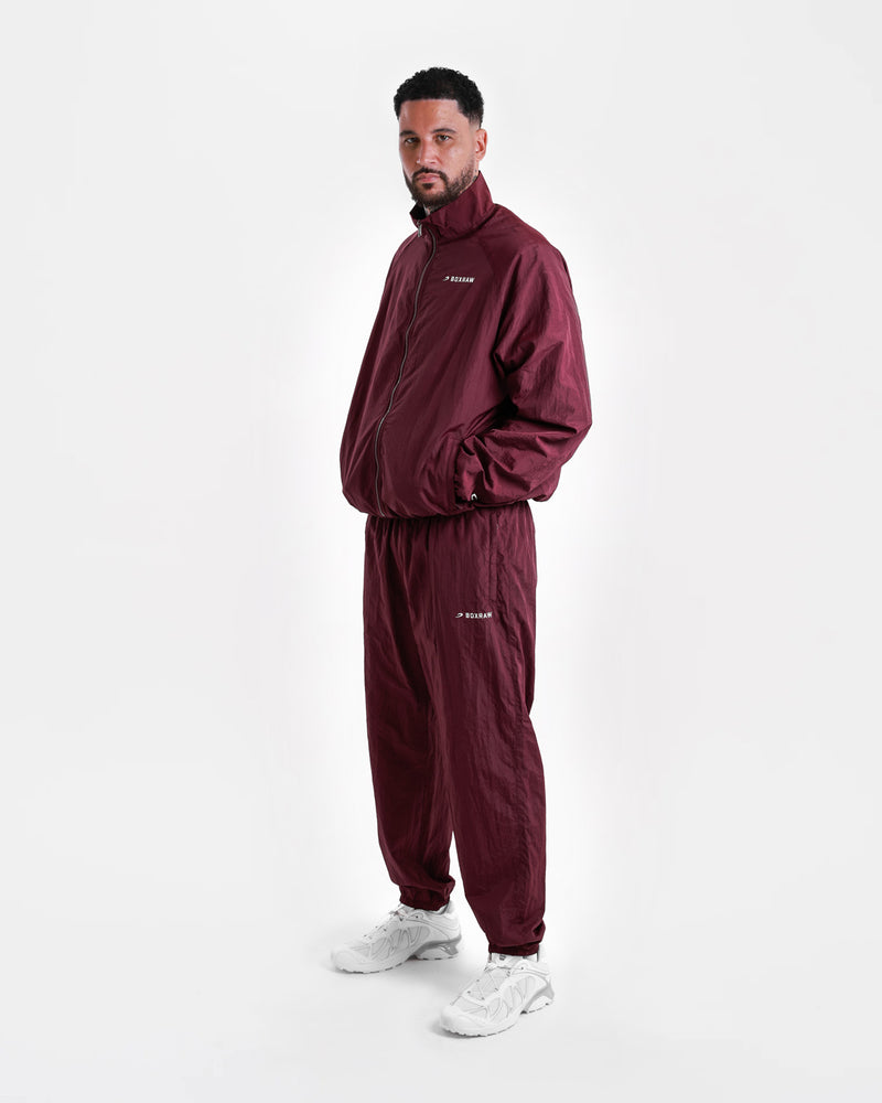 Saxton Track Jacket - Burgundy
