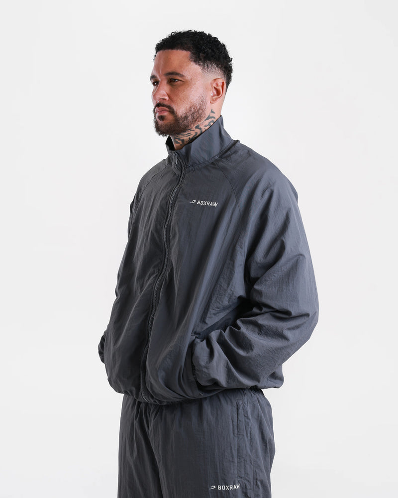 Saxton Track Jacket - Charcoal