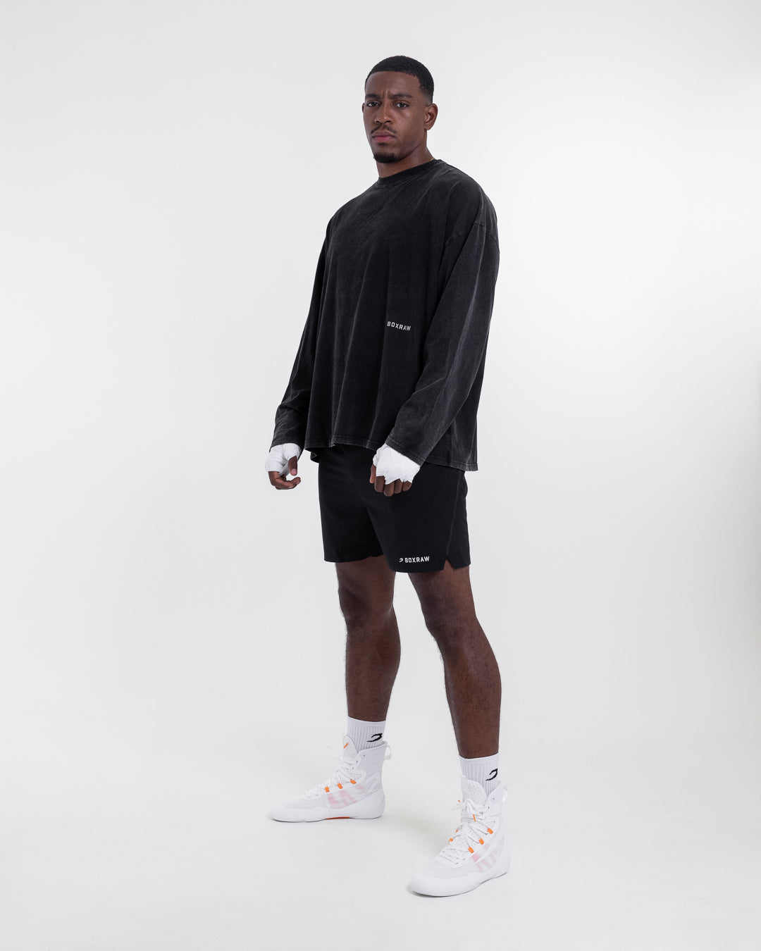 Sparring Club Long Sleeve T-Shirt - Washed Black
