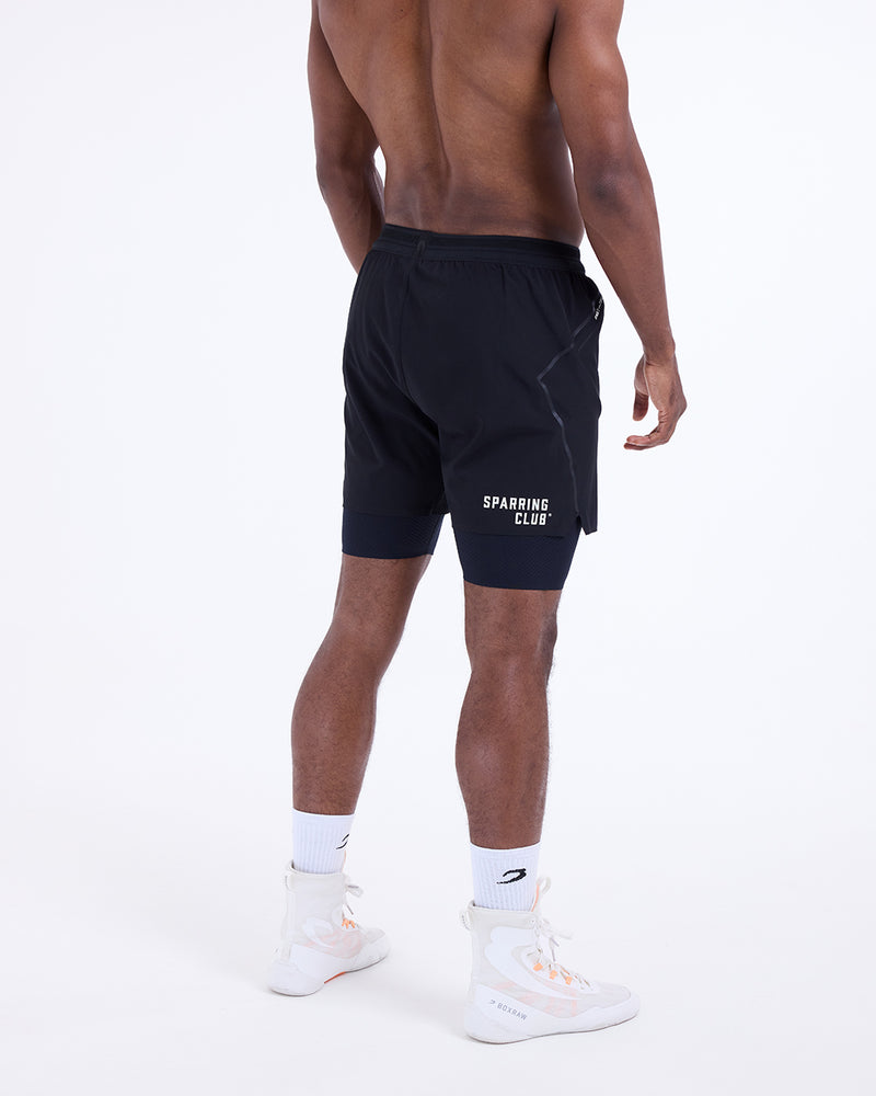 Sparring Club 2-in-1 Shorts - Black