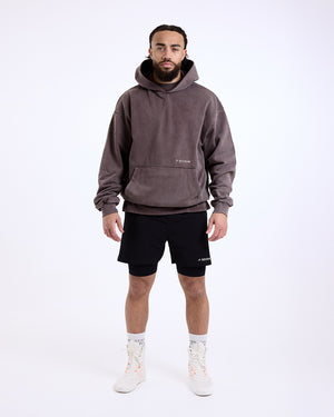 Sparring Club Oversized Hoodie - Washed Brown