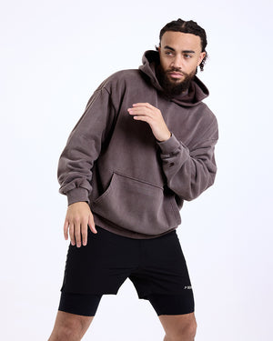 Sparring Club Oversized Hoodie - Washed Brown