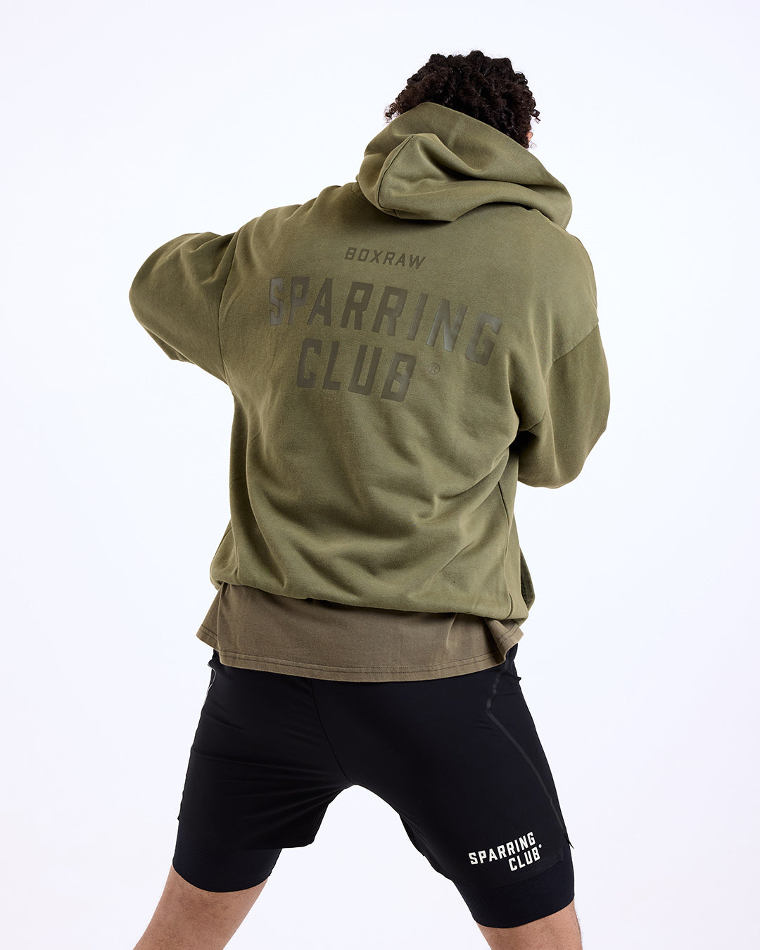 Sparring Club Oversized Hoodie - Washed Olive