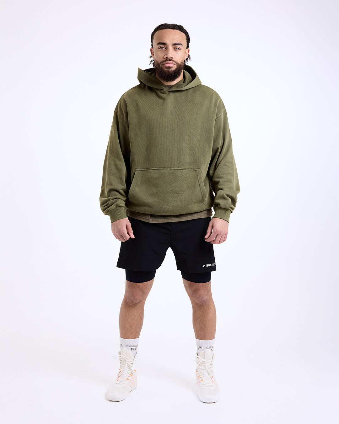 Sparring Club Oversized Hoodie - Washed Olive