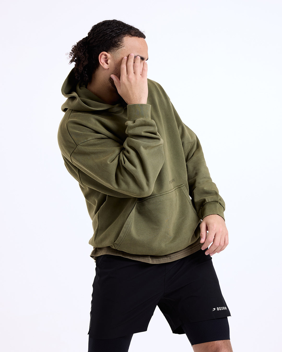 Sparring Club Oversized Hoodie - Washed Olive