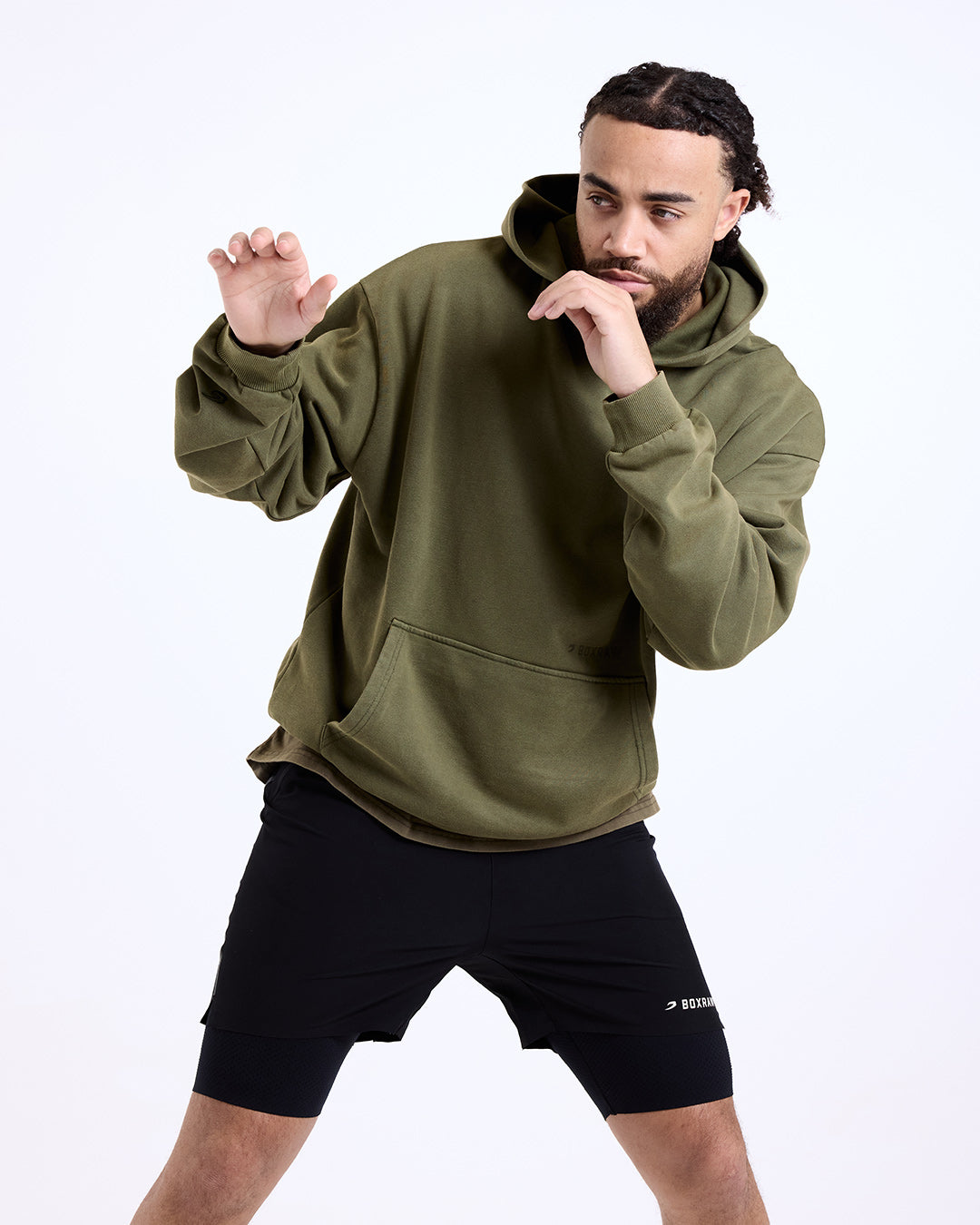 Sparring Club Oversized Hoodie - Washed Olive