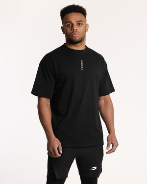 Lineal Oversized T-Shirt - Black