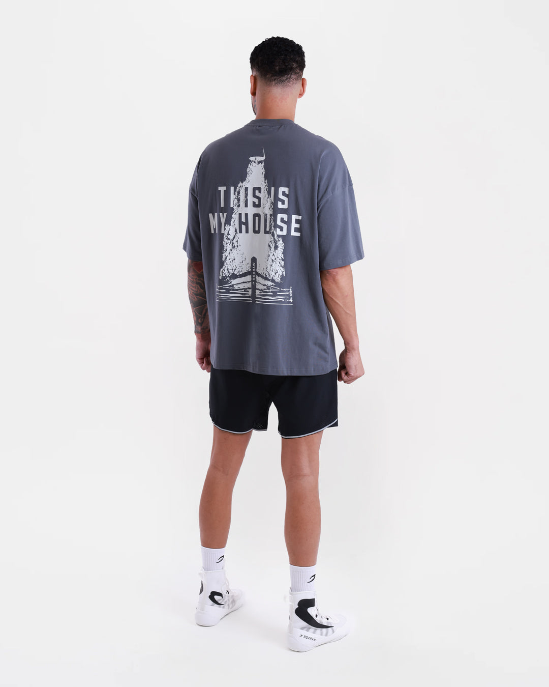 This Is My House Oversized T-Shirt - Charcoal
