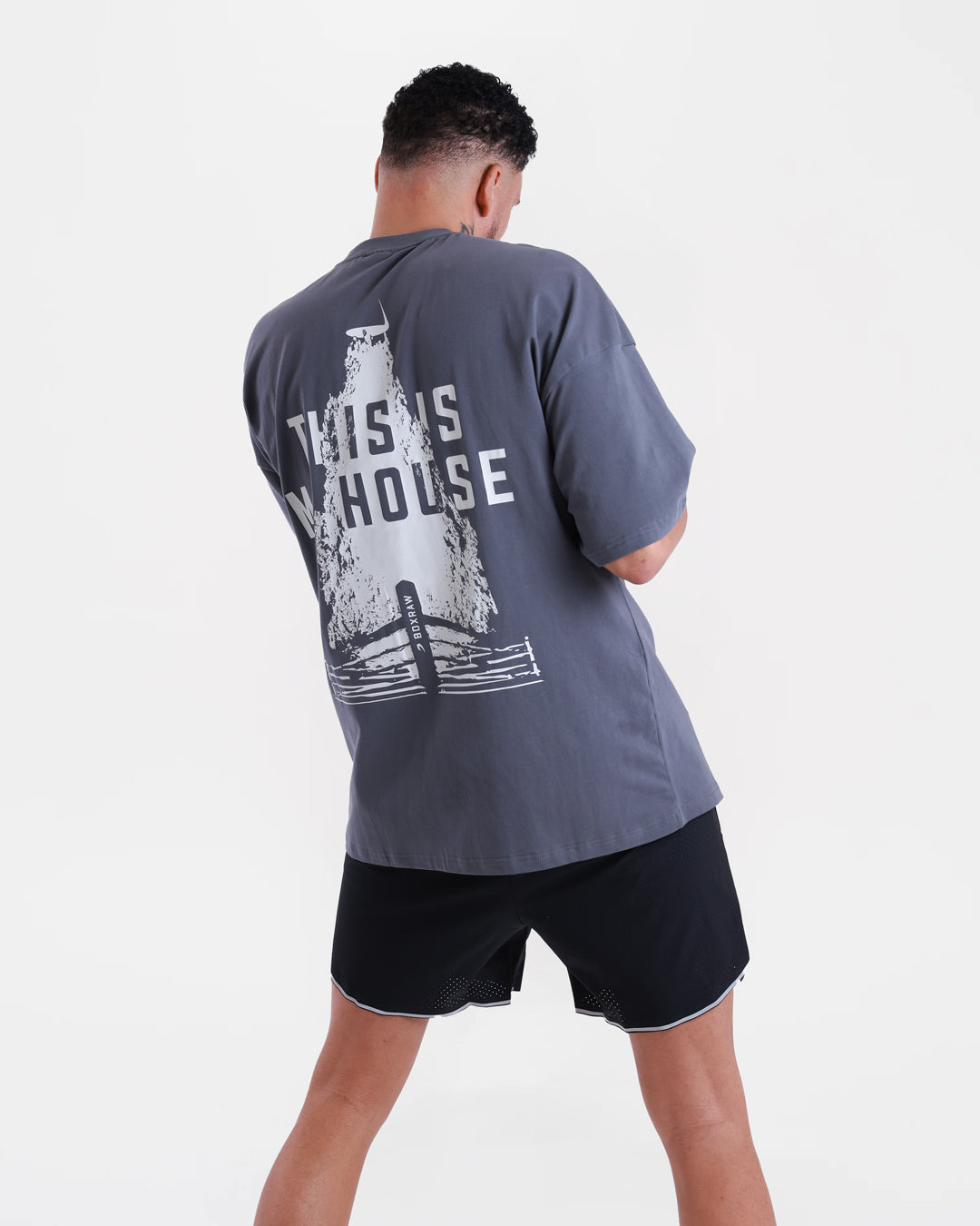 This Is My House Oversized T-Shirt - Charcoal