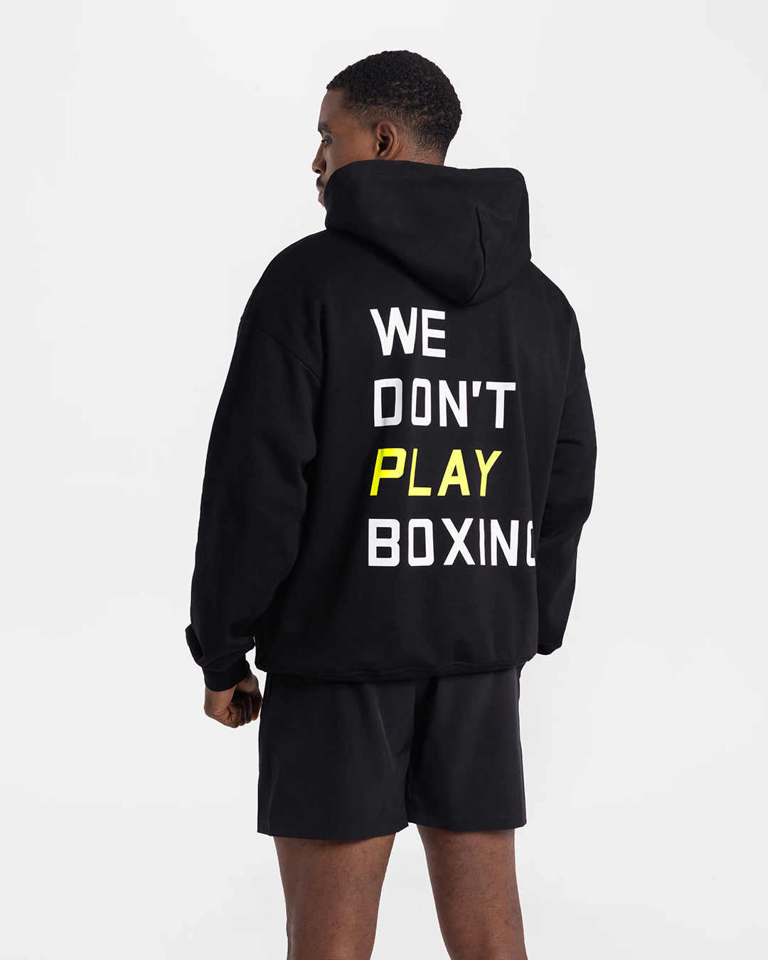 We Don't Play Boxing Oversized Hoodie - Black/Yellow