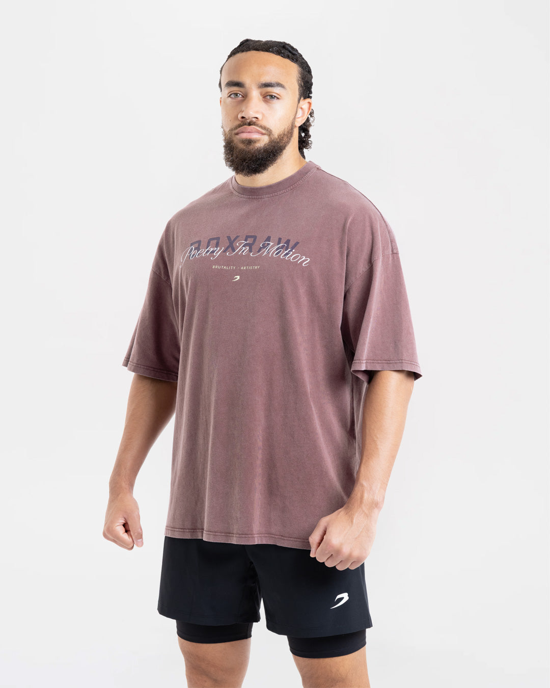 Poetry In Motion Oversized T-Shirt - Washed Burgundy