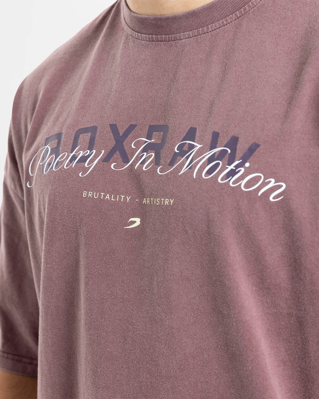 Poetry In Motion Oversized T-Shirt - Washed Burgundy