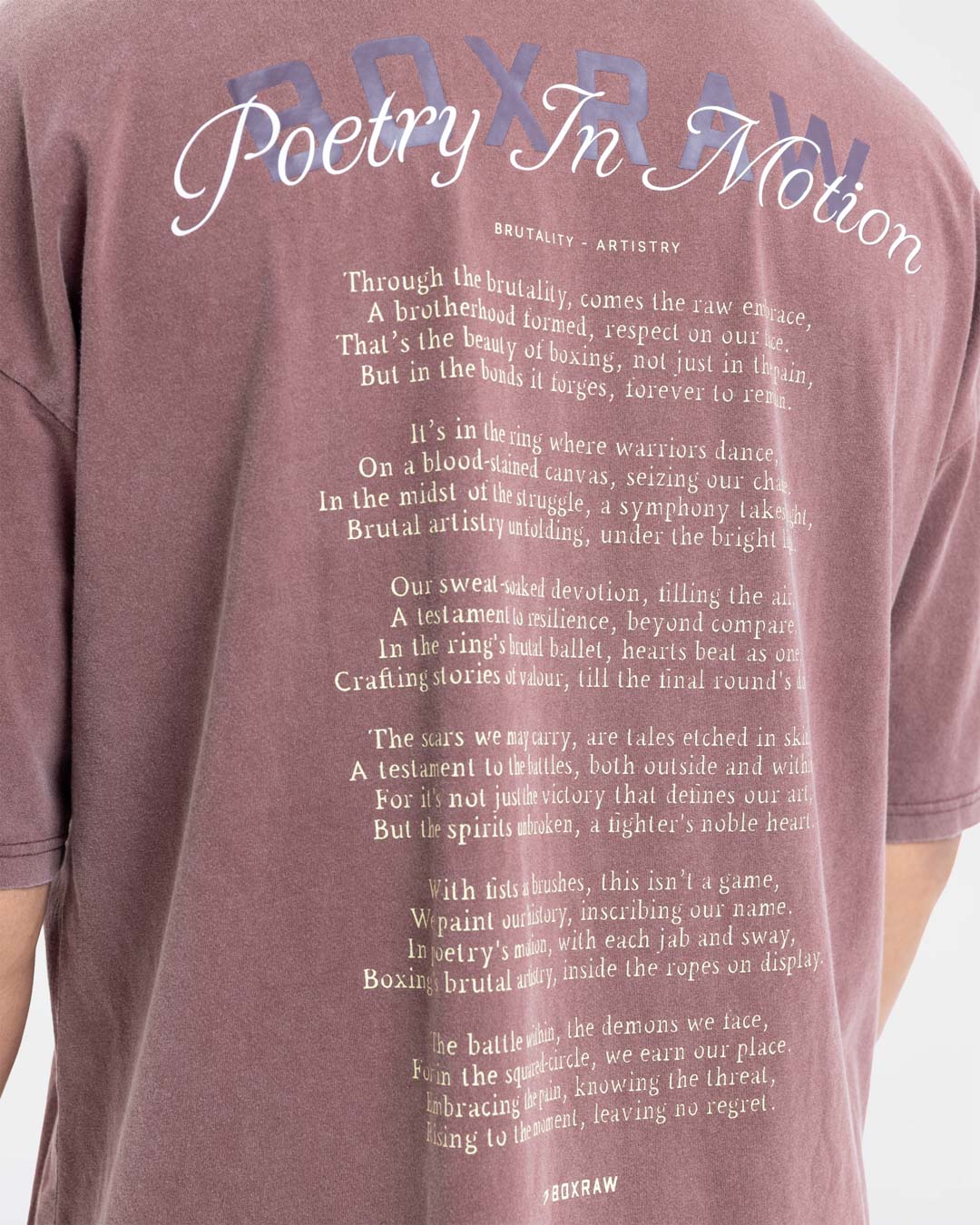 Poetry In Motion Oversized T-Shirt - Washed Burgundy