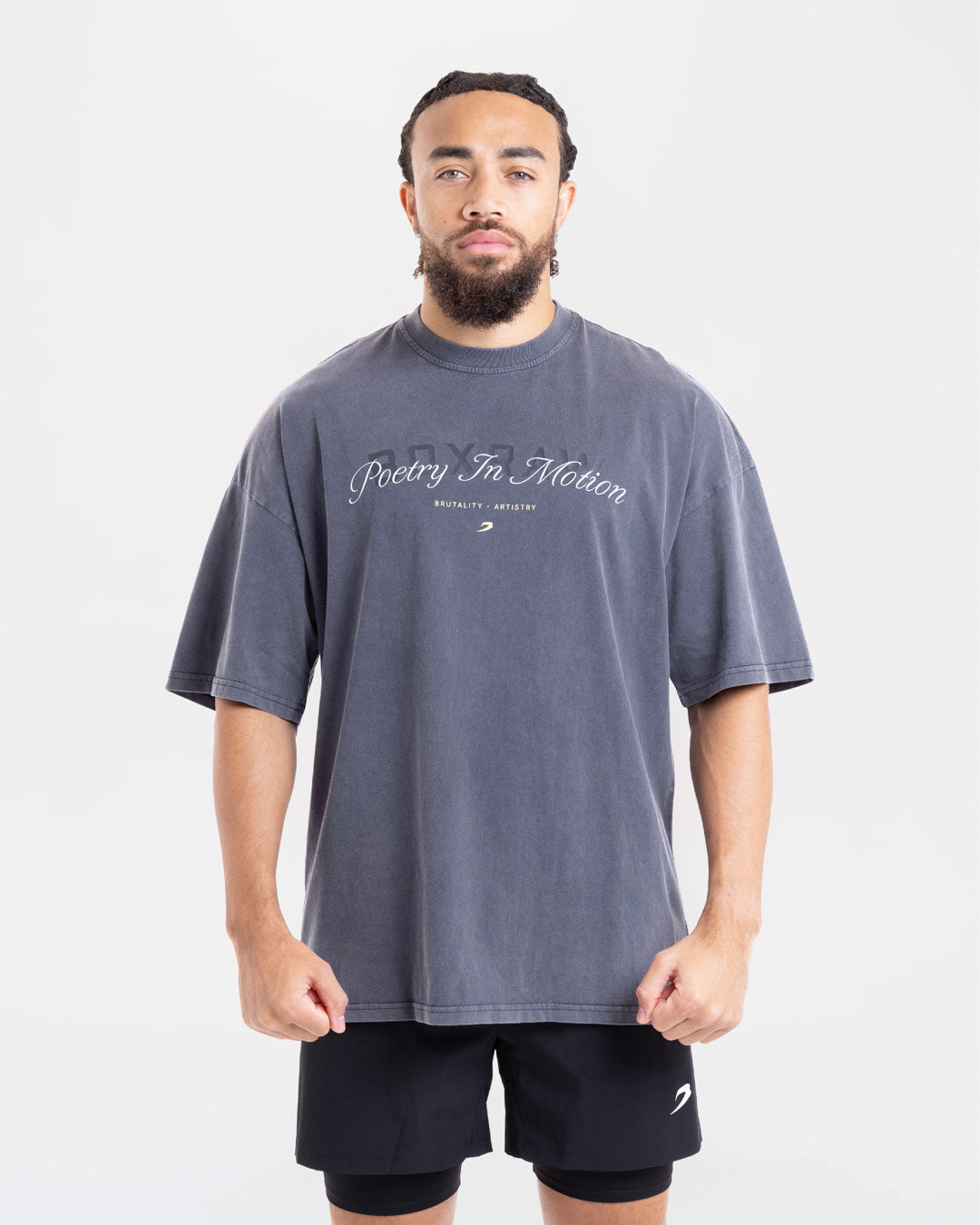 Poetry In Motion Oversized T-Shirt - Washed Navy