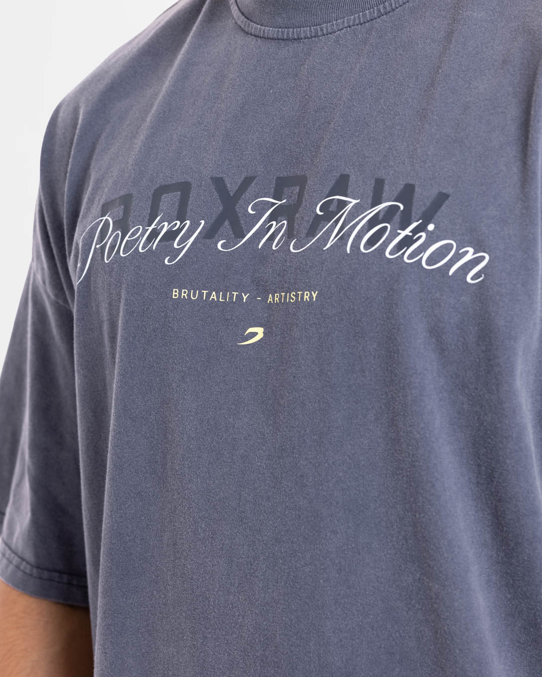 Poetry In Motion Oversized T-Shirt - Washed Navy