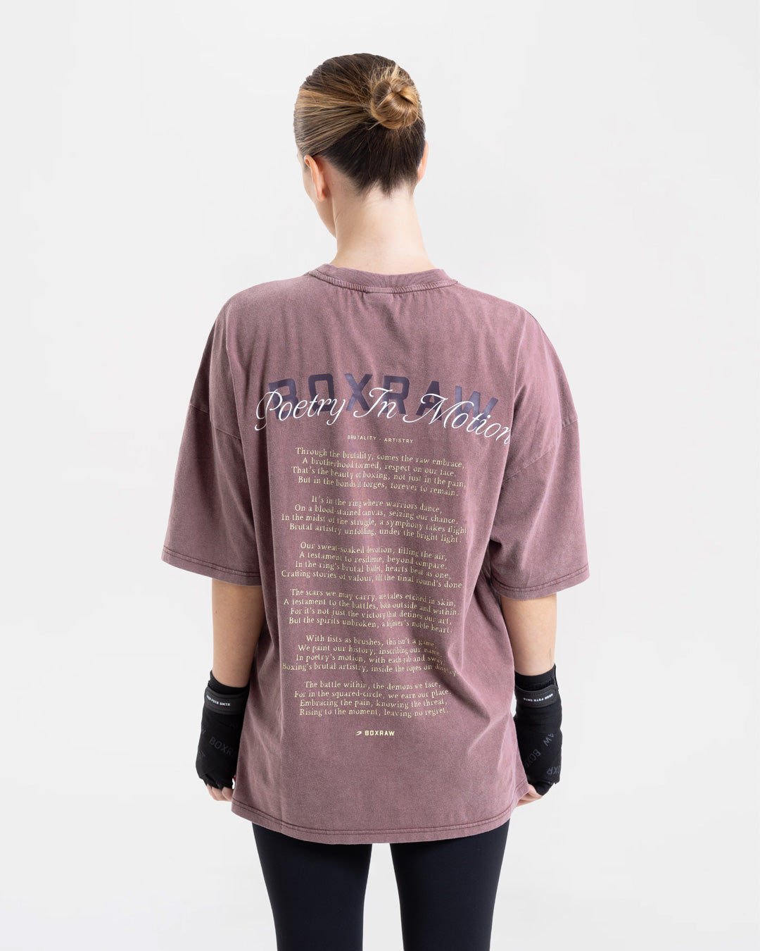 Poetry In Motion Oversized T-Shirt - Washed Burgundy