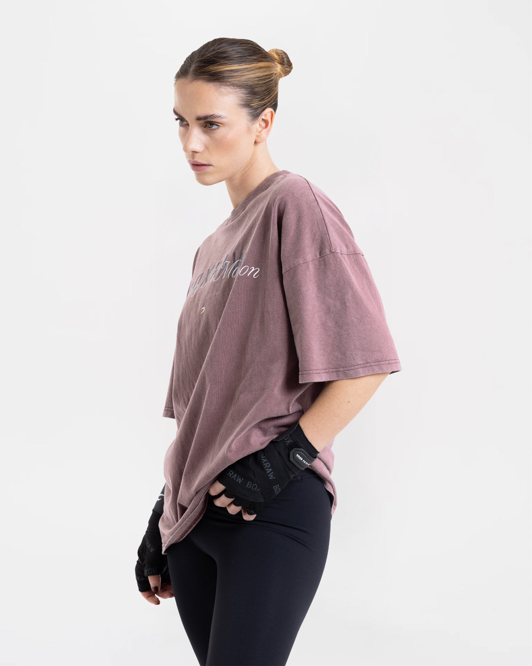 Poetry In Motion Oversized T-Shirt - Washed Burgundy