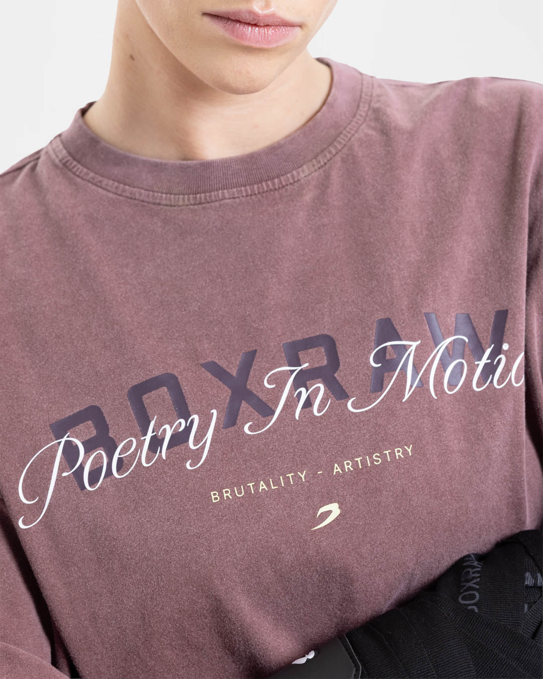 Poetry In Motion Oversized T-Shirt - Washed Burgundy