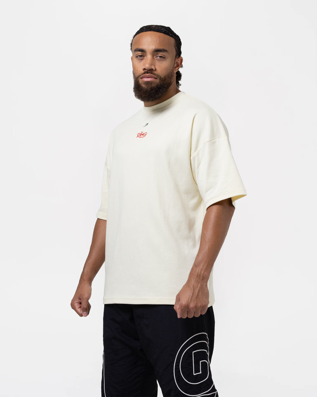 Ring x BOXRAW Roberto Duran Oversized T-Shirt - Stone Beige