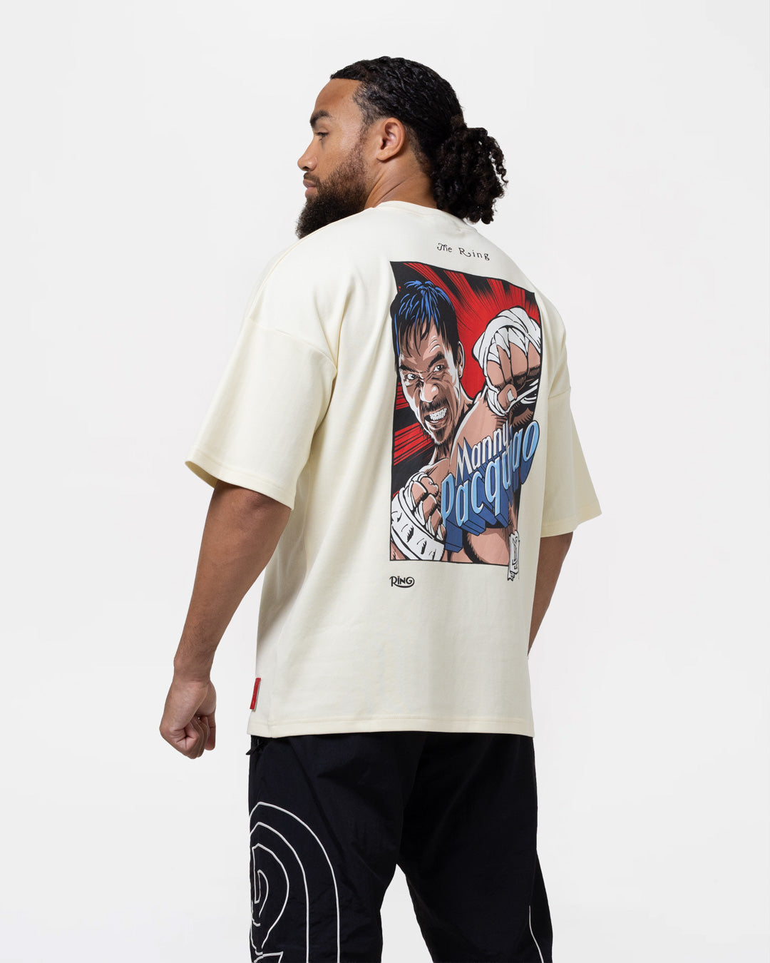 Ring x BOXRAW Manny Pacquiao Oversized T-Shirt - Stone Beige