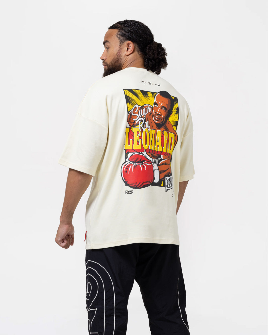 Ring x BOXRAW Sugar Ray Leonard Oversized T-Shirt - Stone Beige