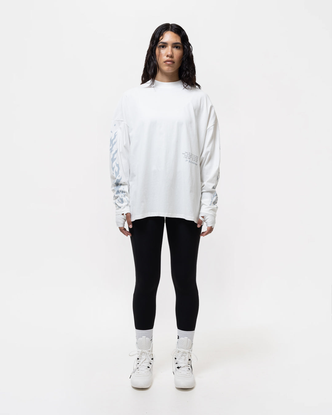 Sparring Club Fire Horse Long Sleeve T-Shirt - Washed Ivory