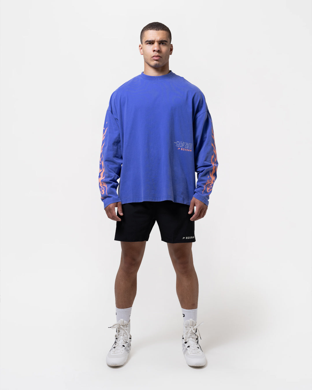 Sparring Club Fire Horse Long Sleeve T-Shirt - Washed Blue