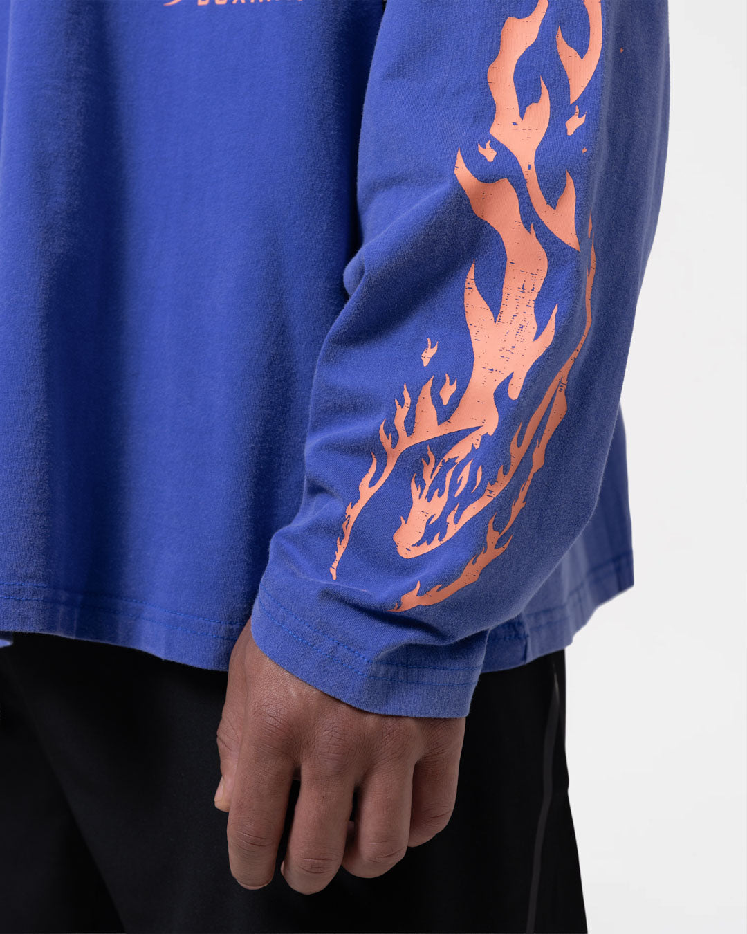 Sparring Club Fire Horse Long Sleeve T-Shirt - Washed Blue