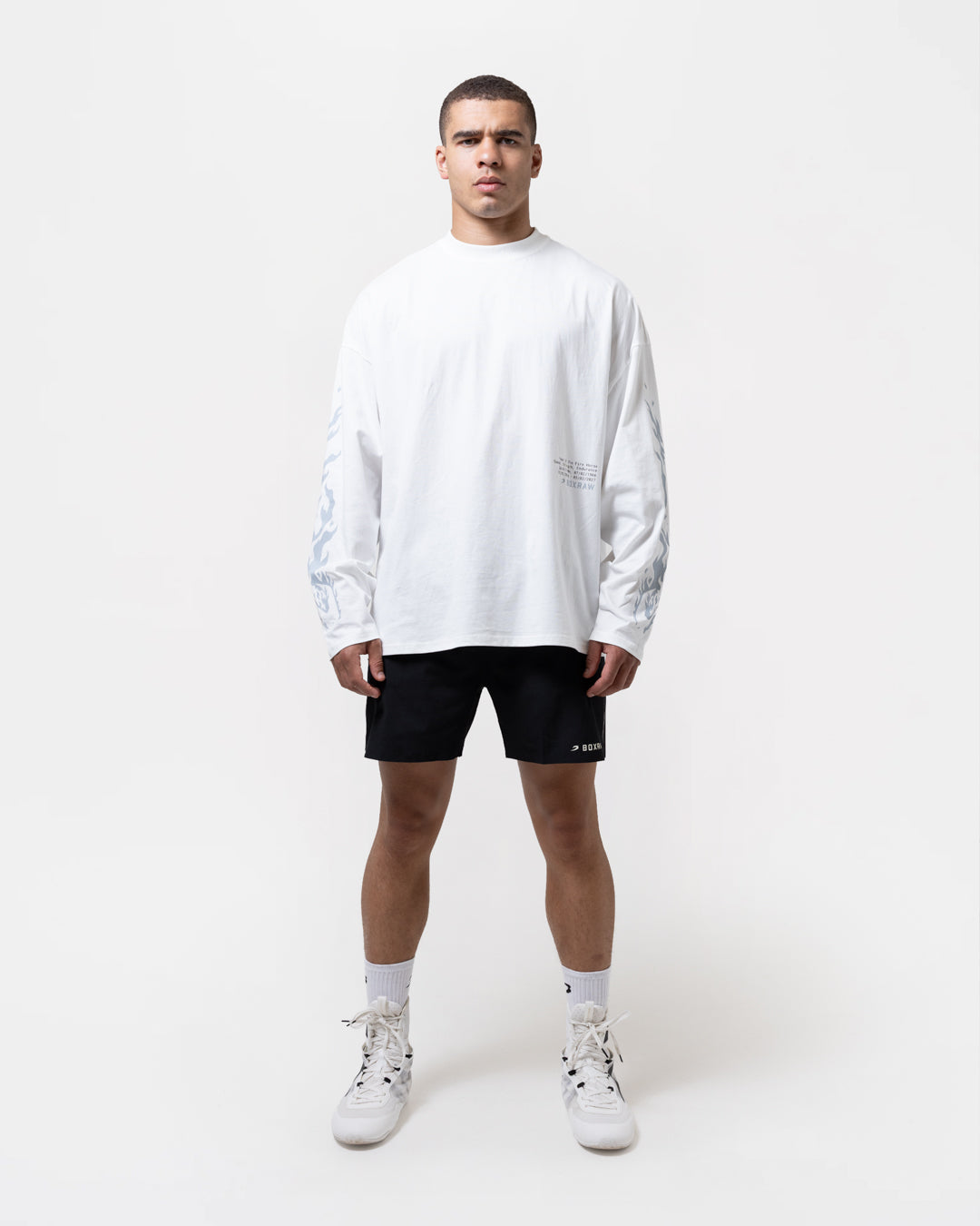 Sparring Club Fire Horse Long Sleeve T-Shirt - Washed Ivory